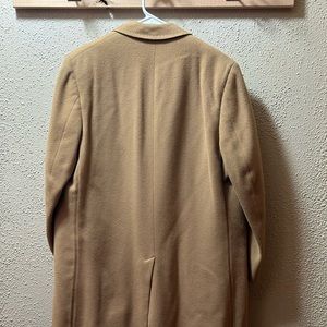 Men’s 100% Cashmere Elegantina Hand Detailed Camel Colored Overcoat
